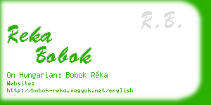 reka bobok business card